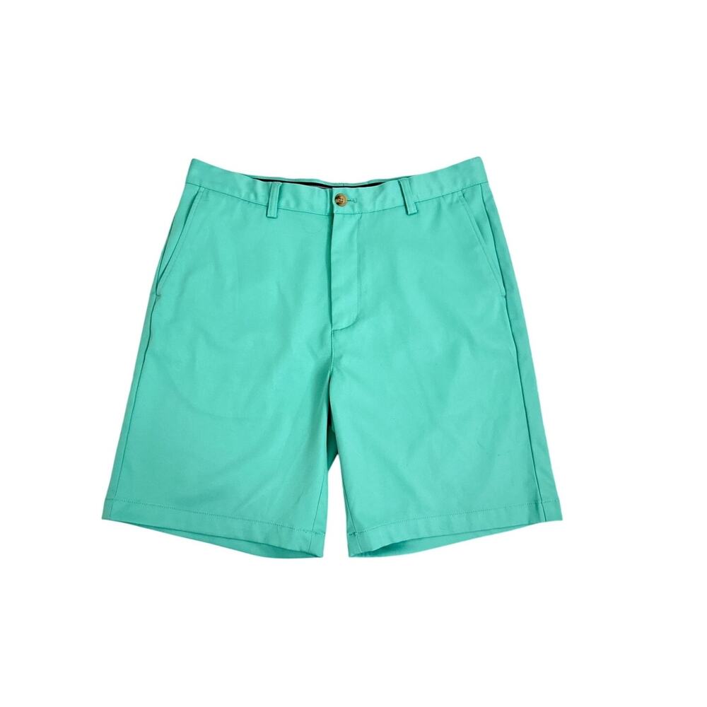 Vineyard Vines Links Shorts Teal Green Flat Front Athletic Performance Shorts 34